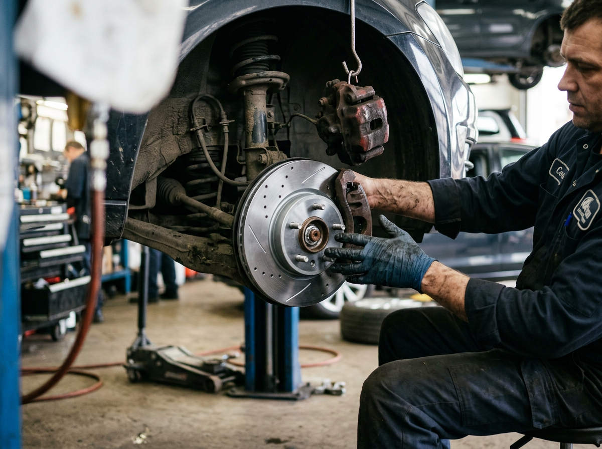 Arbeit am Fahrzeug